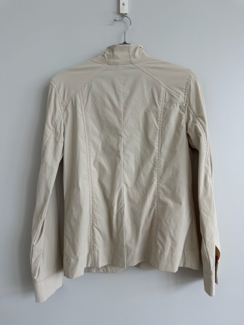 Eddie Bauer Women's Stretch Utility Jacket Ivory Water Repellent Size 10